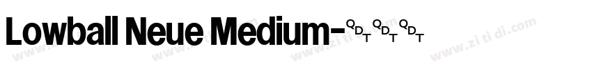 Lowball Neue Medium字体转换